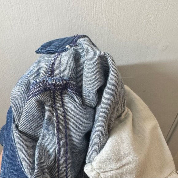 Vintage Y2K 7 For All Mankind Dojo Bootcut Embroidered Pockets Blue Jeans 24 - Picture 12 of 15